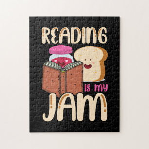 Puzzle Lire est ma confiture drôle J'aime lire des livre