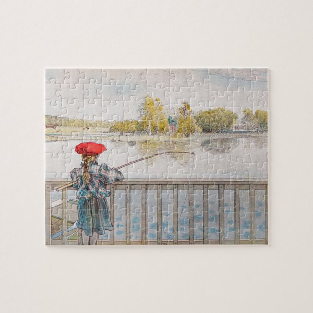 Puzzle Lisbet Fishing par Carl Larsson, Art Vintage (Horizontal)