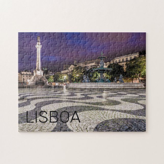 Puzzle Lisbonne Portugal Rossio Carré Vacances Souvenir (Horizontal)