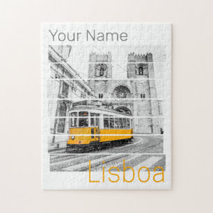 Puzzle Lisbonne Portugal Vintage Vacances Tramway Souveni