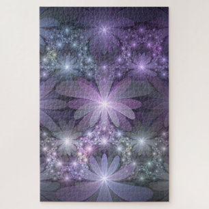 Puzzle Lit de fleurs Art Fractal Abstrait tendance brilla