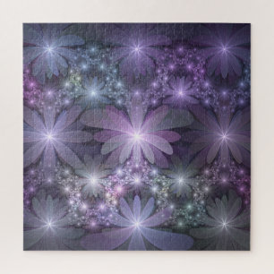 Puzzle Lit de fleurs Art Fractal Abstrait tendance brilla