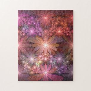 Puzzle Lit De Fleurs Coloré brillant Abstrait Fractage Ar