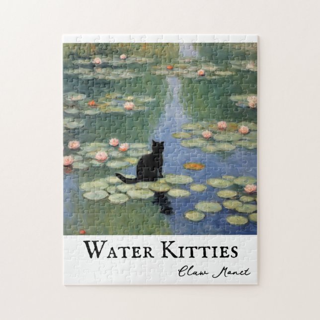 Puzzle Lits d'eau Monet Claw Pond de chat (Vertical)