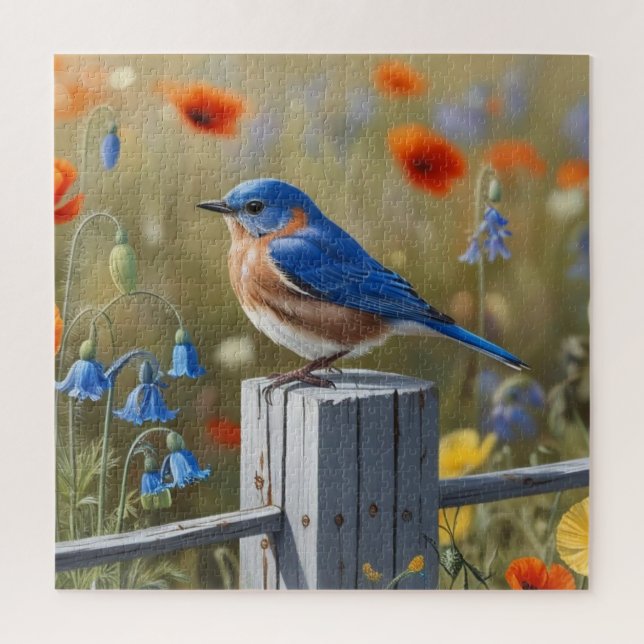 Puzzle Little Blue Bird (Vertical)
