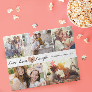 Puzzle Live Love & Laugh Modern Family Photo Collage