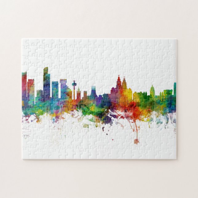 Puzzle Liverpool England Skyline (Horizontal)