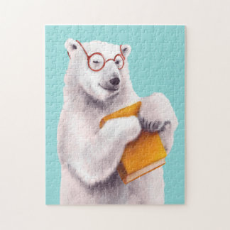 Puzzle Livre d'ours polaire Lover Nerdy