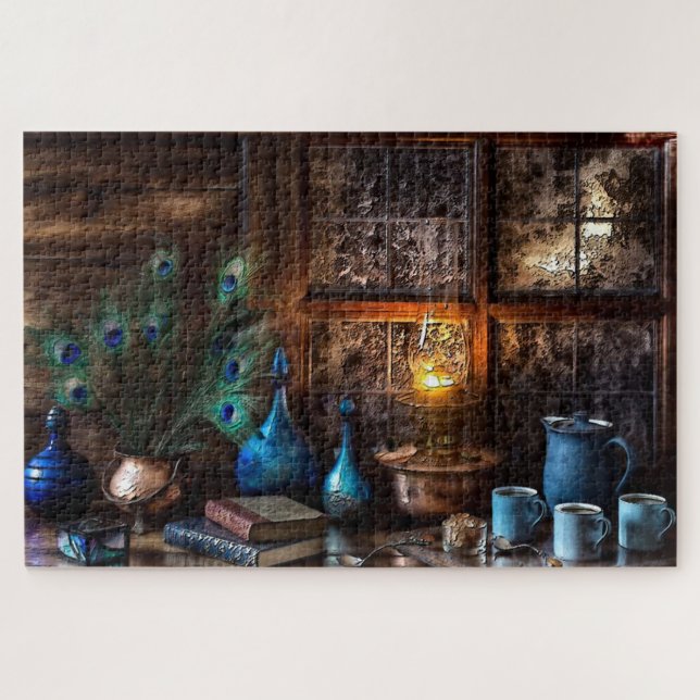 Puzzle Livres et café rustiques (Horizontal)