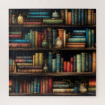 Puzzle Livres vintages sur Motif de bibliothèque<br><div class="desc">Parfait pour les amateurs de livres,  cette représentation classique de livres sur une bibliothèque ajoute chaleur et charme à tout décor maison.</div>