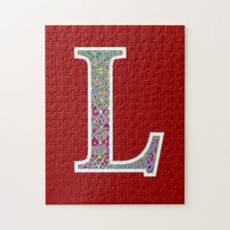 Puzzle Ll a illuminé la casse-tête de monogramme