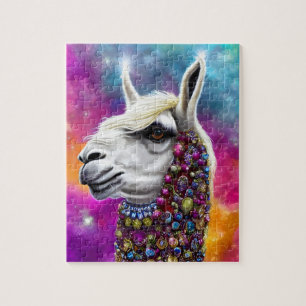 Puzzle Llama à bijoux colorés