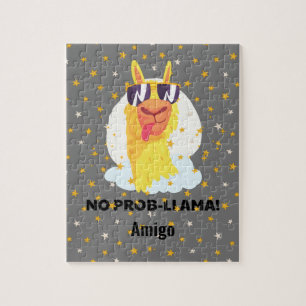 Puzzle Llama drôle mignon sans problème avec des étoiles 