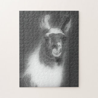 Puzzle Llama En Animal Noir Et Blanc