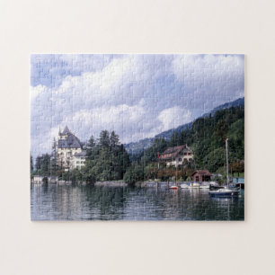 Puzzle Loch Vieilles Maisons et Bateaux Eau Mer Paysages