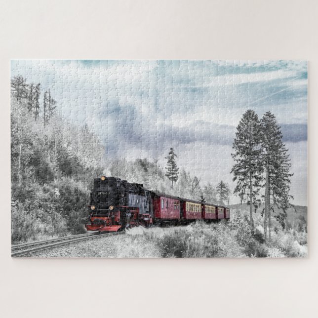 Puzzle Locomotive d'hiver (Horizontal)