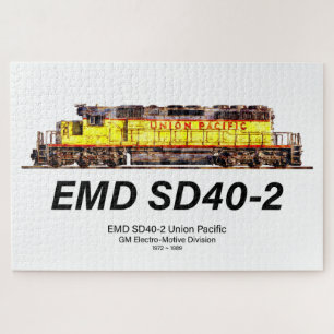 Puzzle Locomotive diesel EMD SD40-2. Union Pacifique