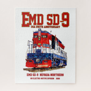 Puzzle Locomotive patrimoniale EMD SD-9 USA 250e annivers