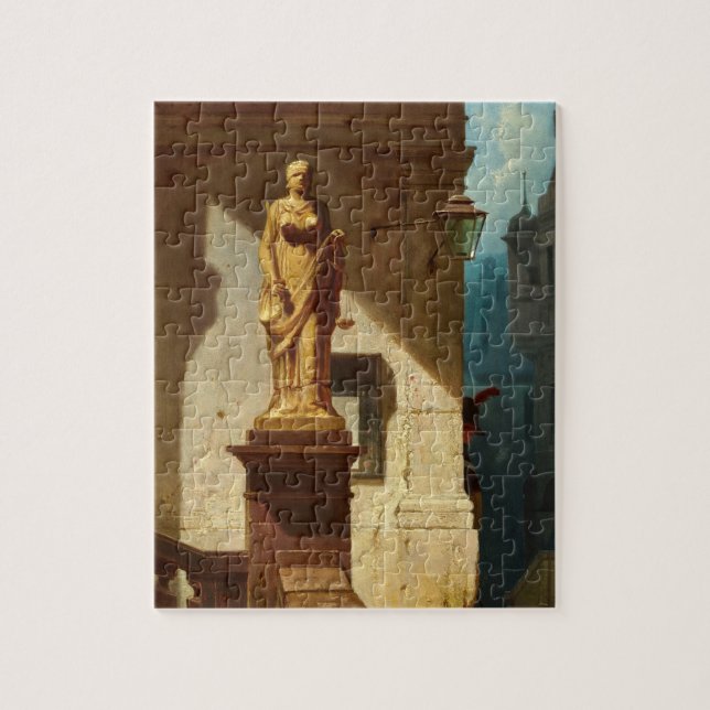 Puzzle L'oeil de la loi, Justice par Carl Spitzweg (Vertical)