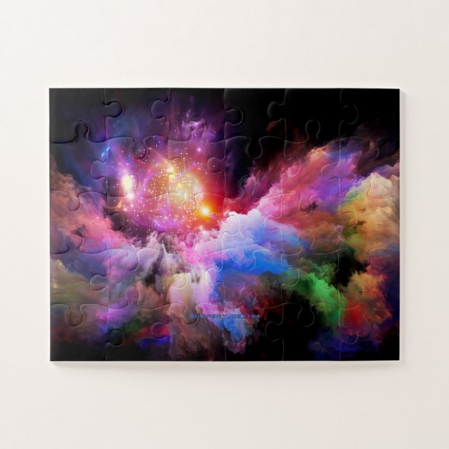 Puzzle L'oeuvre Cloud de SlipperyJoe abstraite surre vibr (Horizontal)