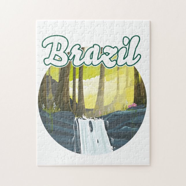 Puzzle Logo de la forêt tropicale Brésil (Vertical)