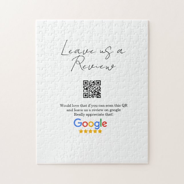 Puzzle logo de l'entreprise de révision Google Scan QR re (Vertical)