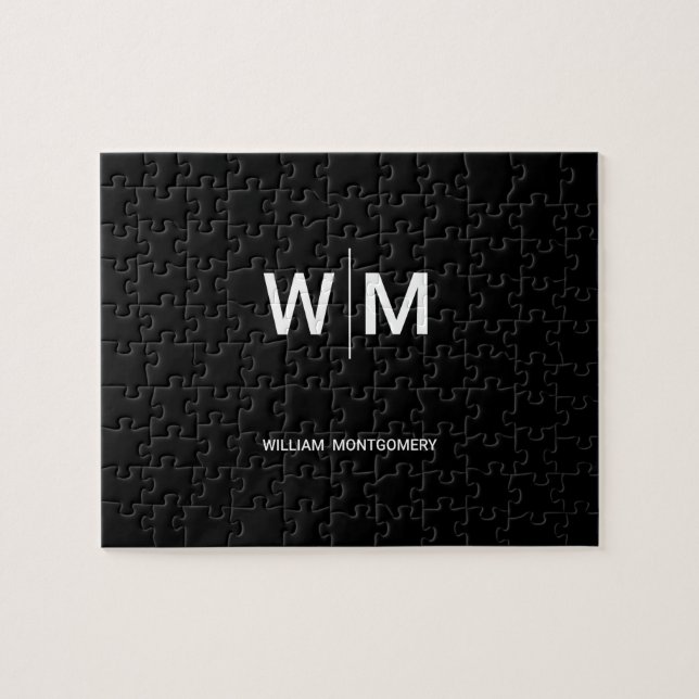 Puzzle Logo de marque noire | Entreprise (Horizontal)