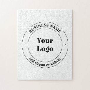 Puzzle Logo d'entreprise et texte promotionnel   Blanc