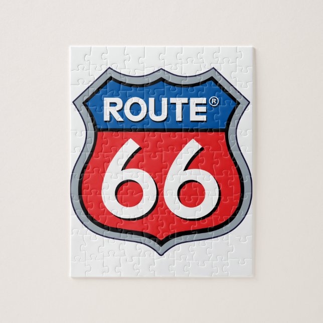 Puzzle Logo Route 66 (Vertical)