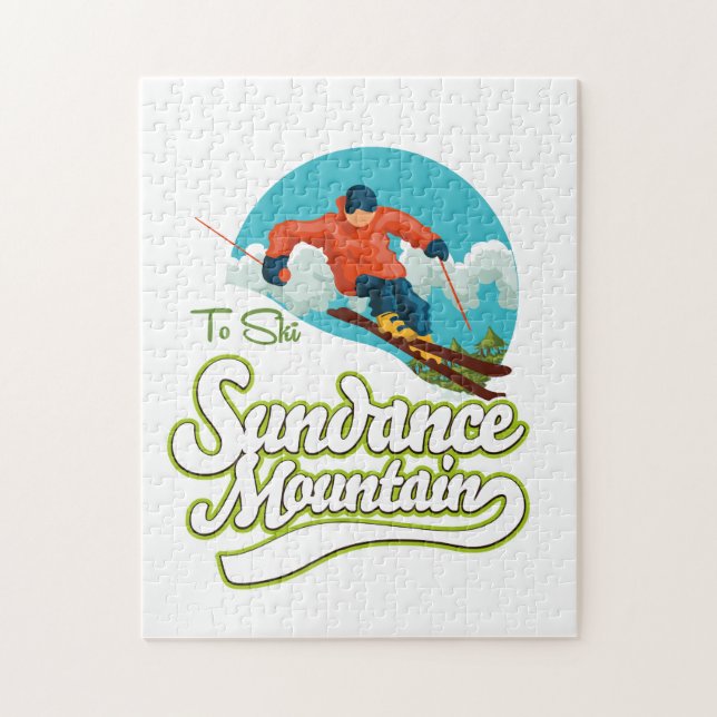 Puzzle logo ski des montagnes Sundance (Vertical)