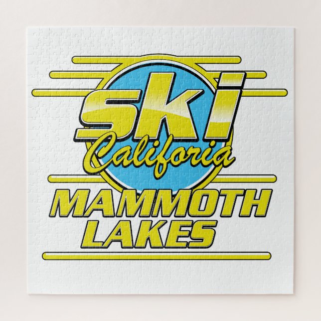 Puzzle logo ski Mammoth Lakes Californie (Vertical)