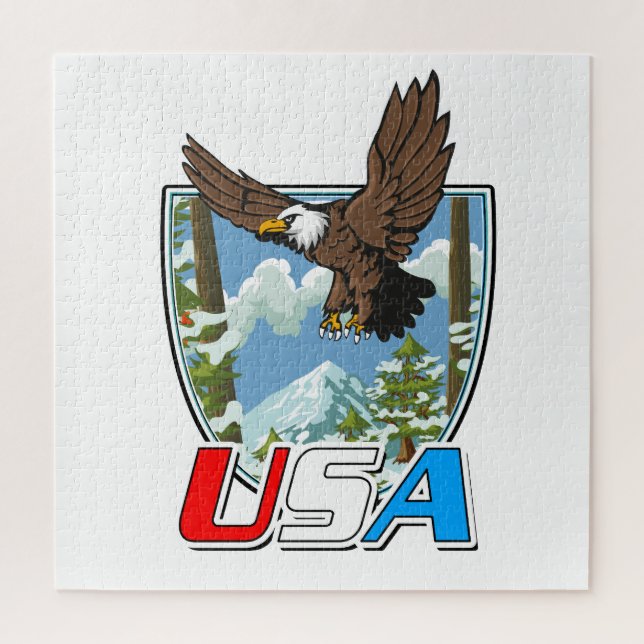 Puzzle Logo USA Patriot (Vertical)