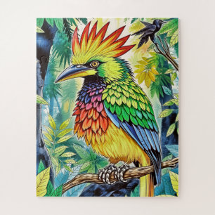Puzzle L'Oiseau de Crête Vibrant pour enfants
