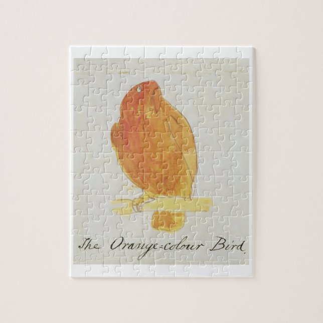 Puzzle L'oiseau orange de couleur, de 'seize dessins de (Vertical)