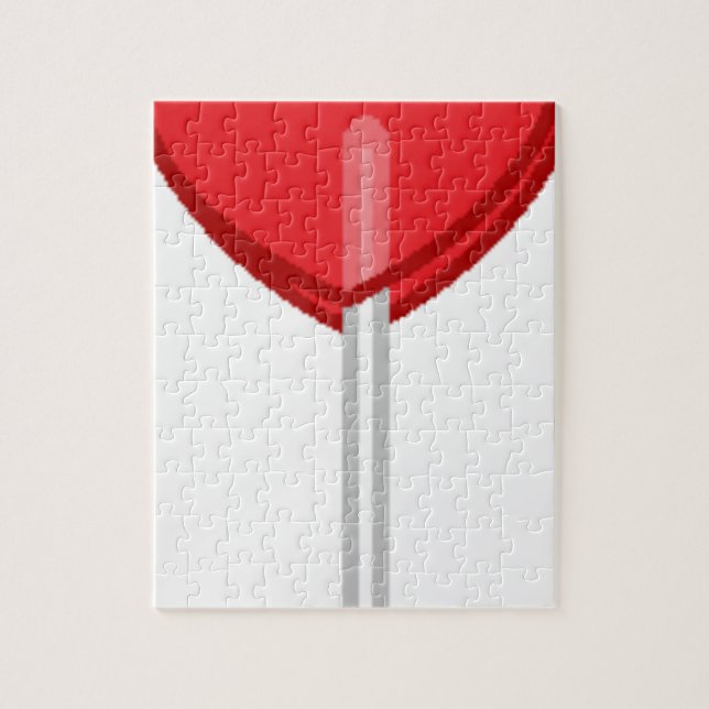 Puzzle lollipop à coeur rouge (Vertical)