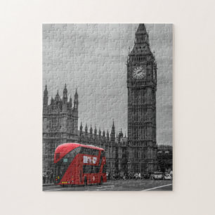 Puzzle London Red Bus & Big Ben Art Travel
