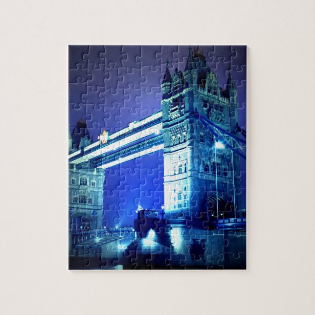 Puzzle London Tower Bridge & Blue Night (Vertical)