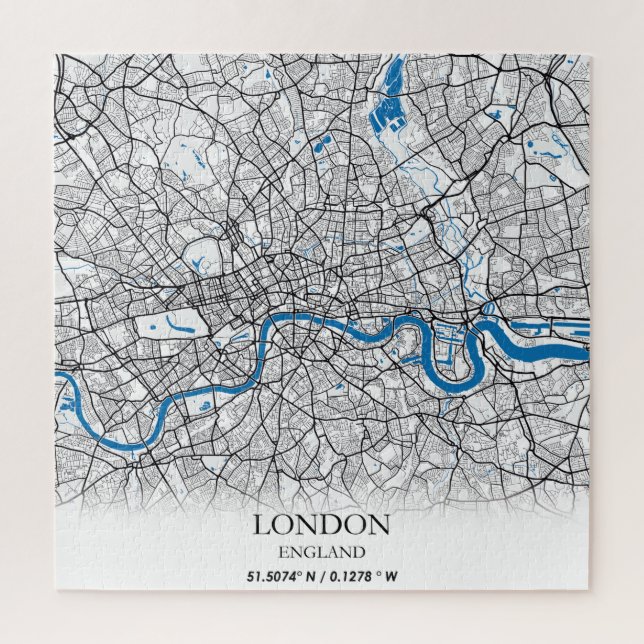 Puzzle Londres Angleterre Royaume-Uni City Plan Voyage (Vertical)