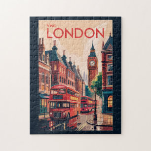 Puzzle Londres Angleterre Travel Art Vintage