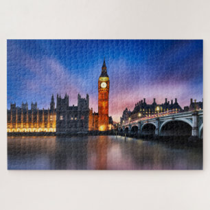 Puzzle Londres Big Ben Chambres du Parlement coucher du s