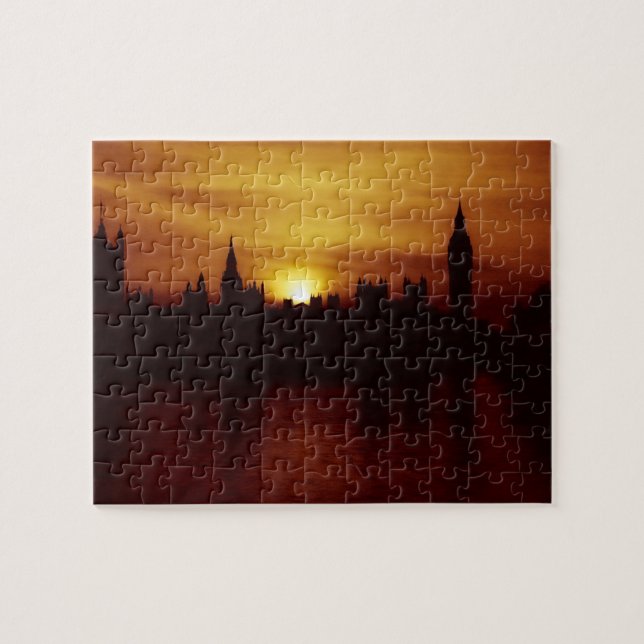 Puzzle Londres - Big Ben - Parlement - Coucher de soleil  (Horizontal)