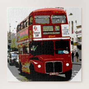 Puzzle Londres Red Bus Art Travel