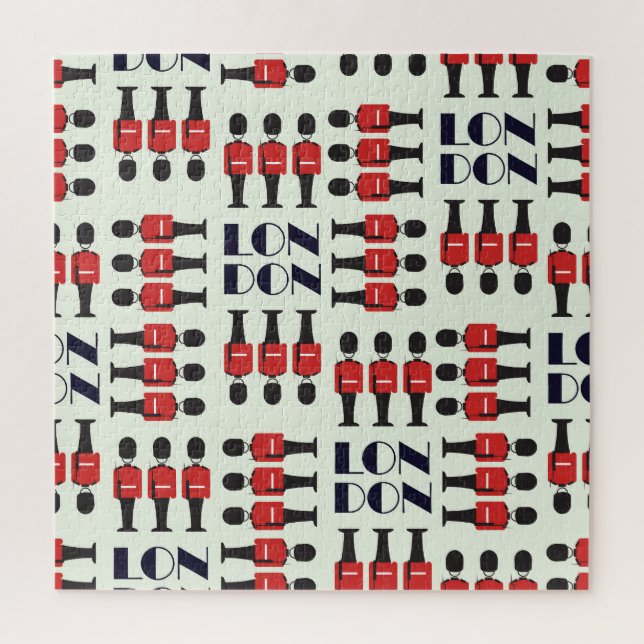 Puzzle Londres, soldats, motif sans soudure (Vertical)