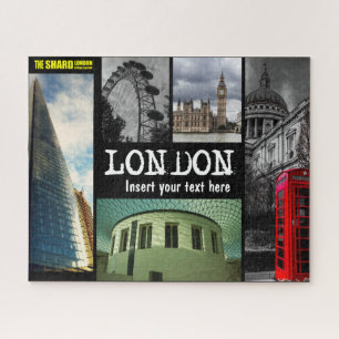 Puzzle Londres, vues, avec texte personnalisé