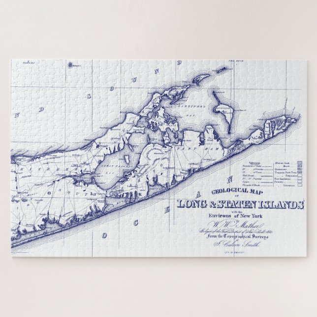 Puzzle Long Island The Hamptons Map VC (Horizontal)