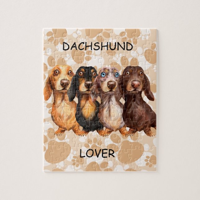 Puzzle Longue Cheveux Dachsund (Vertical)