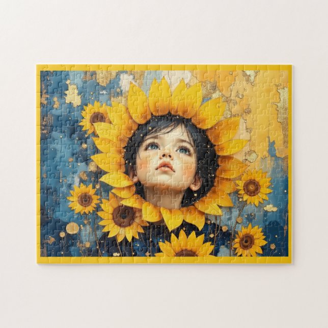 Puzzle Looking for the Sunshine/ Sunflower child (Horizontal)