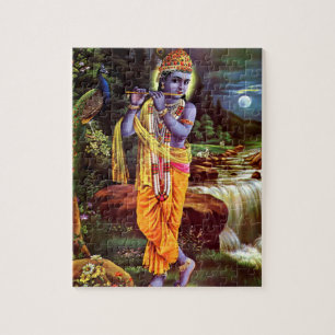 Puzzle Lord Krishna avec Flute Hindu Dieu