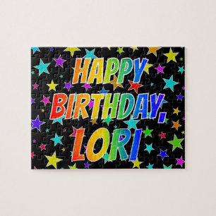 Puzzle "LORI" Prénom, amusant "HEUREUX ANNIVERSAIRE"