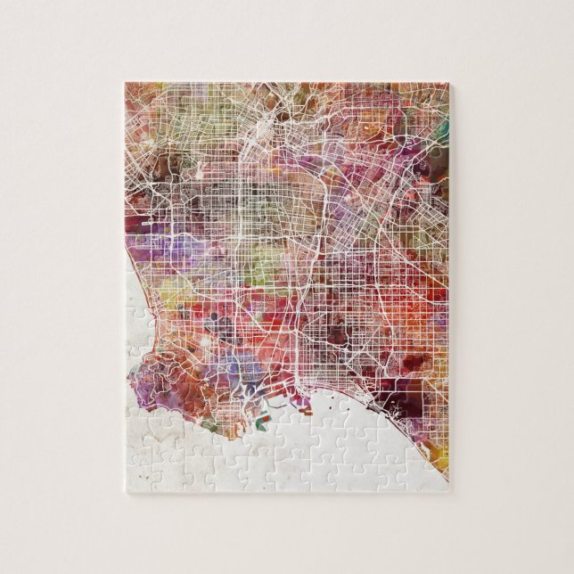 Puzzle Los Angeles map (Vertical)